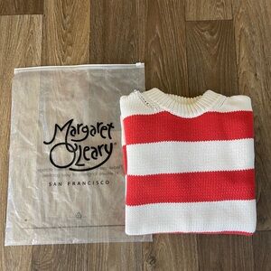 Margaret O'Leary Red and White Striped Sweater